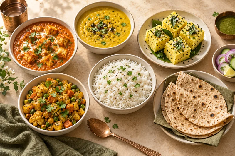 vegetarian catering spread